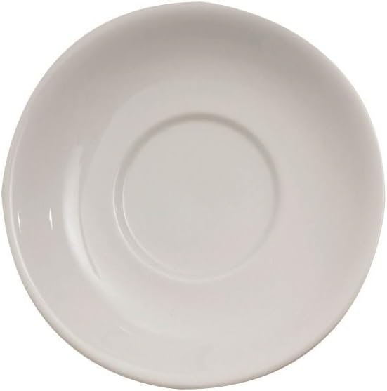 Genware 182115 Royal Saucer Cups, 16 cm, 25 cl/34 cl (Pack of 6) vitrified hotelware Quality, Durable Glaze prolongs The Life.