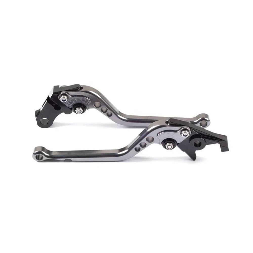 Vghkdfcfh 147Mm Grey Motorcycle Clutch Lever For Ho&Nda Vtx1300 2003-2008 Short/Long Cnc Motorcycle Adjusting Clutch Brake Levers Set