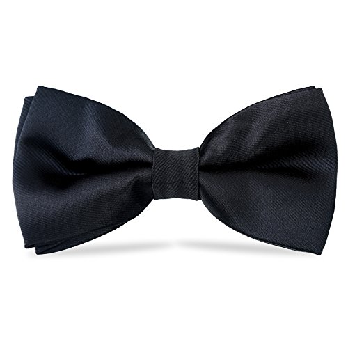 Awaytr Classic Boys Bow Ties - Wedding Formal Pretied Adjustable Silk Bow Tie For Kids (Black) #TOP22