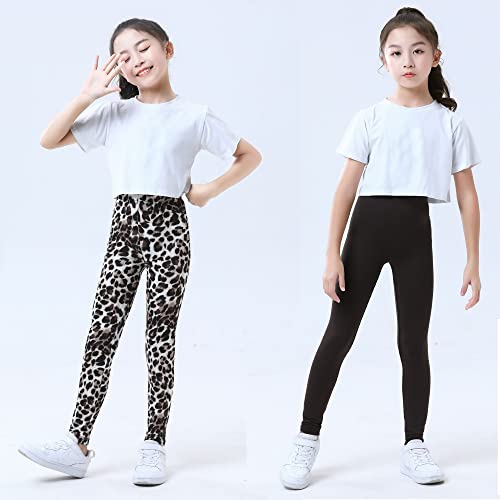Girls MultiPacks Soft Stretch Leggings Full-Length Pants Basic Wear 4-13 Years3
