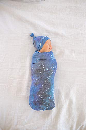 Image of Copper Pearl Baby Beanie Hat Top Knot Stretchy Soft Galaxy