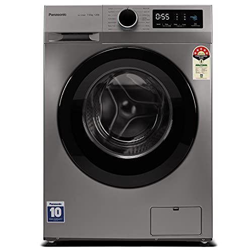 Panasonic 7 kg 5 Star Built-in Heater Fully Automatic Front Loading Washing Machine (NA-127MB3L01, Grey) view 1