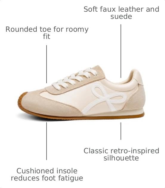 Image of Coutgo Womens Slip On Fashion Sneakers Lace Up Sneaker Walking Shoes
