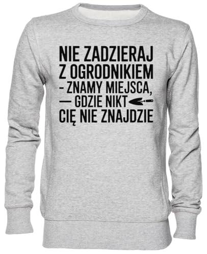 Sweat-shirt pull gris unisexe jersey coton imprimé humour