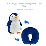2-in-1 Penguin Travel Pillow for Kids (Small, 9”), Soft Neck Pillow for Toddlers, Extra-Soft Plush - Image 3