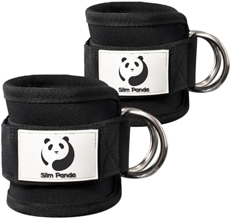 Bild von Slim Panda Fitness fußschlaufen kabelzug, Ankle Straps, Verstellbarer fußmanschetten kabelzug mit doppelten D-Ringen und Neoprenstütze