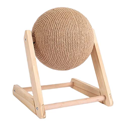 Pelota rascadora de sisal juguete interactivo resistente para gatitos 3