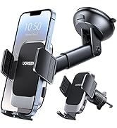 UGREEN Handyhalterung Auto 3 in 1 Kfz Handyhalterung Lüftung und Saugnapf Auto Handyhalter 360° D...