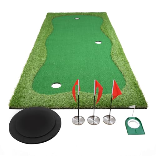 Image of Golf Putting Green, Practice Putting Green Mat, Large Professional Golfing Training Mat for Indoor Outdoor