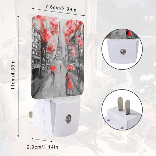 Image of Paris Tower Romance Night Light,Night Lights Plug into Wall with Dusk to Dawn Sensor,Lamp for Bedroom Bathroom Hallway Nightlight for Women Girls, NL-70