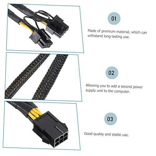 Cable de alimentación gráfica doble con divisor de corriente y conectividad estable PCIe 6
