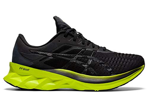 ASICS Men s Novablast Running Shoes, 13, Black Lime Zest