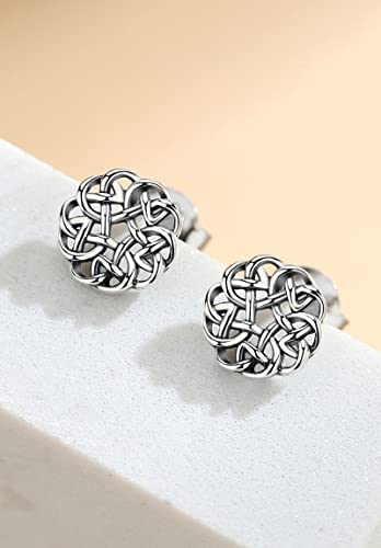 INFUSEU-Pendientes-Mujer-Nudo-Celta-Trinity-Love-Symbol-Love-Eternity-Plata-de-ley-925-Joya-delicada-Amuleto-de-buena-suerte-Regalo-de-buena-suerte-Mujer