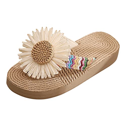Fashion Summer Children Girls Shoes Thick Soled Colorful Flip Flops Sunflower Light And Swim Shoes for Kids