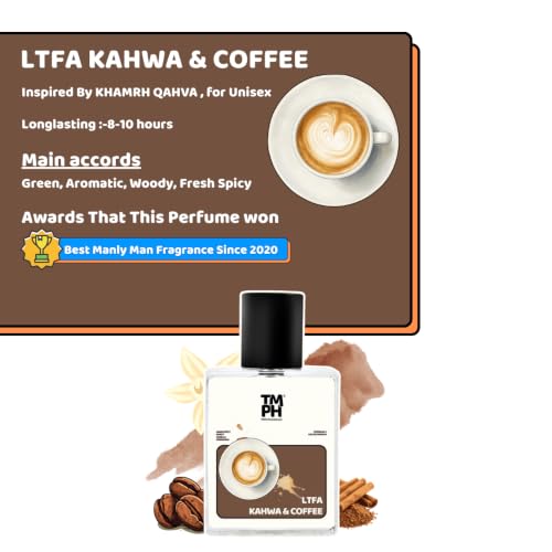 Image of TMPerfumehouse Ltfa Kahwa & Coffee EDP for Men & Women | Gourmand, Warmspicy & Long Lasting Perfume Spray | Sweet, Vanilla & Cinnamon Fragrance | Luxury Gift for Him & Her | TMPH | 50ml