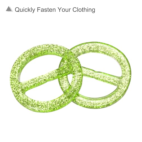 Image of uxcell Plastic Tee Shirt Clips, Round Bling Resin Scarf Ring Buckle, Fashion Tie Circle Clip