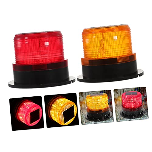 CAXUSD 2 Unidades Luz De Aviso Do Telhado Luzes Estroboscópicas Solares Luzes Do Veículo De Emergênc