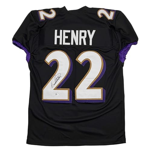 Autographed Derrick Henry Baltimore Black Jersey