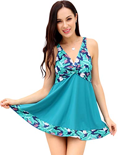 Preisvergleich Produktbild SHEKINI Damen Badeanzug (Large, Dunkelgrün)