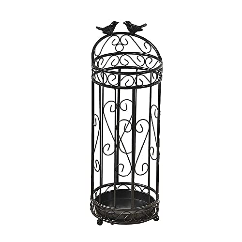 Porte-parapluies vintage en métal noir pour une entrée toujours au sec en hiver