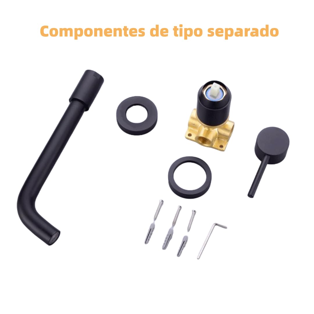 Material De Cobre Grifo De Lavabo Frío Y Caliente Empotrado Oculto En La Pared Enterrada En La Pared Pintura De Doble Orificio Cuerpo Unido Chapado En Oro Cuerpo Dividido Marrón
