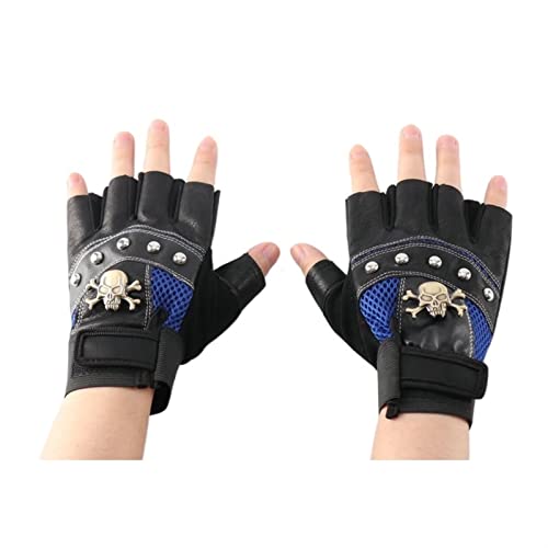 Gants de randonnée demi-doigts cuir pour équitation et alpinisme urbain rock