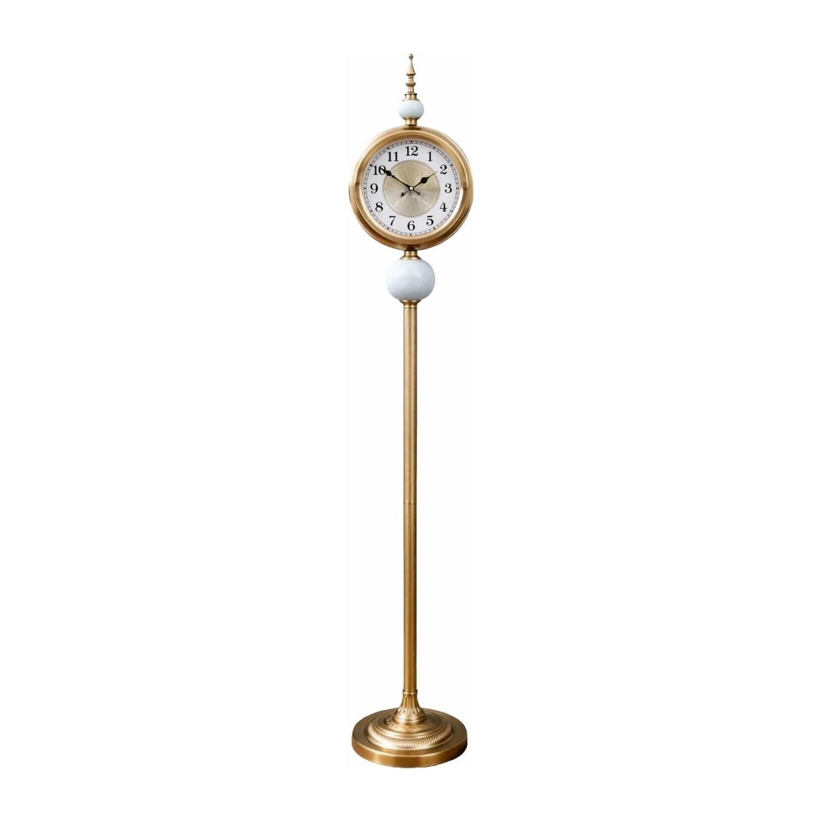 Lizhuzhuzs28 White Home Metal Floor Standing Clock European Style Roman Décor