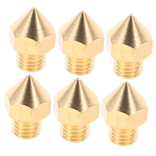 VILLFUL 6pcs Printer Extruder Nozzles Printer Brass Nozzle for Thread for Printing Accessories