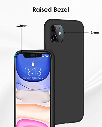 Image of DIZORO Liquid Silicone Case Compatible with iPhone 11 6.1 inch(2019), Gel Rubber Full Body Protection Cover Case Drop Protection Case (New Black)