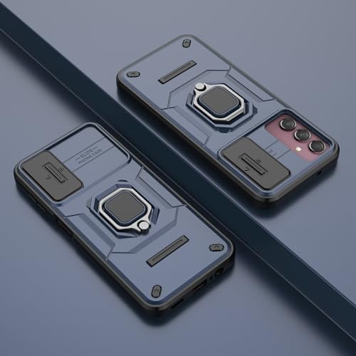 Image of CamShield Pro Case with Slide Camera Protection and 360 Protection Ring Stand Bumper Back Case Cover for Samsung Galaxy A14 5G (Blue)