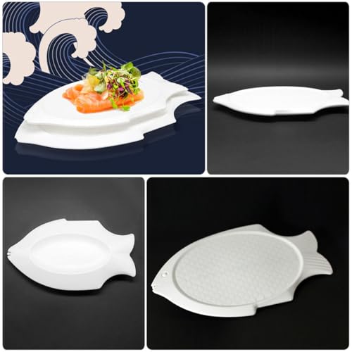 Plato rectangular de plástico para sushi 40x24 cm miniatura 7