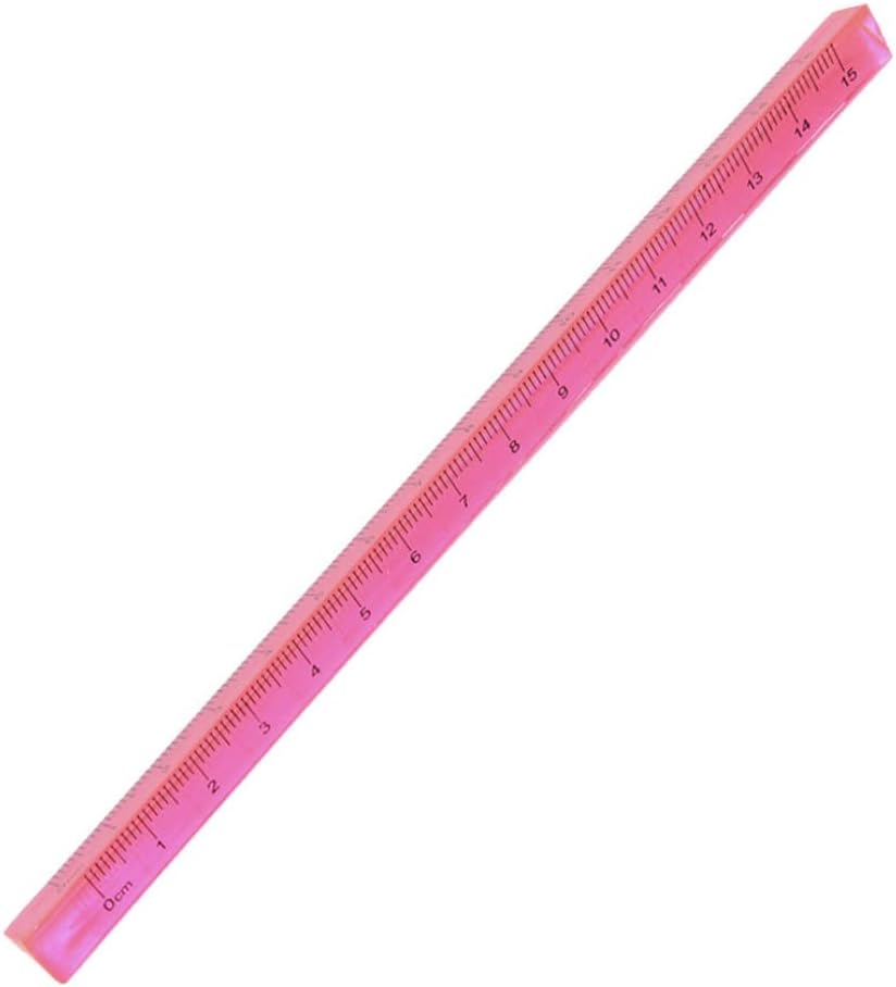 Triangular Ruler 15CM Straight Ruler Practical Student Stationery Dual Scale Measuring Tool Office School Supplies,Random Color