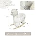 Baby Rocking Horse, Toddler Rocking Toy with Lullaby Song, Moose Wooden Horse with Hand Puppets & Safety Belt for Baby Boys Girls Nursery/Child Christmas Birthday Gift (White)