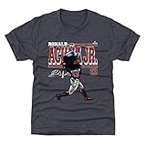 500 LEVEL Ronald Acuna Jr. Youth Shirt (Kids Shirt, 10-12Y Large, Tri Navy) - Ronald Acuna Jr....