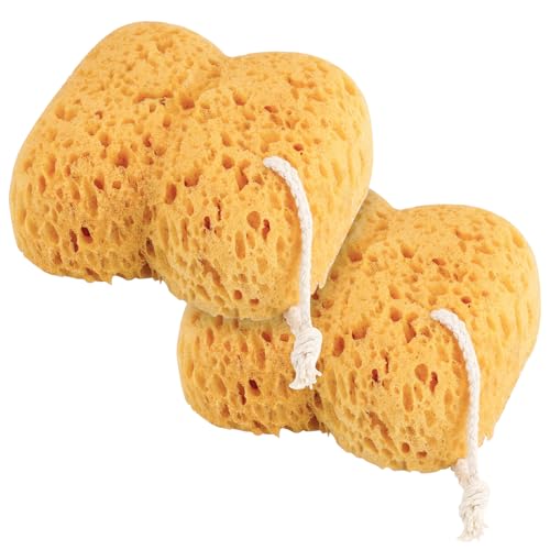 Lot de 2 Éponges de Bain, Eponge bebe Bain, Éponge de corps pour la douche, Eponge Douche Corps Peau Douce et Légère, Grandes Taille éponges de Bain en...