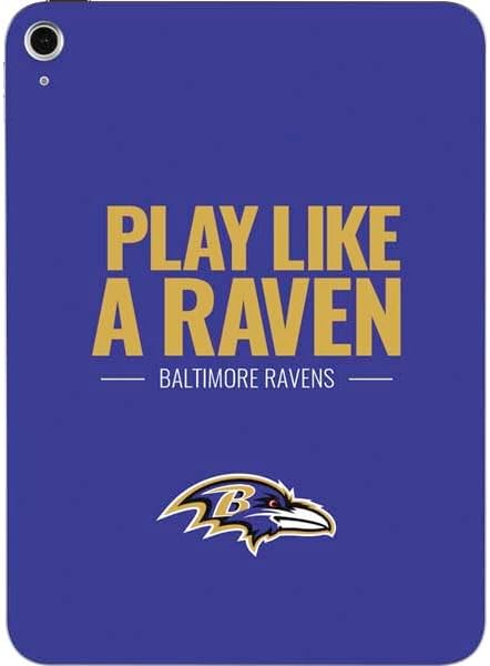 Skinit Decal Tablet Skin Compatible with iPad 11th Gen (2025) - Officially Licensed NFL Baltimore Ravens Black & White Design