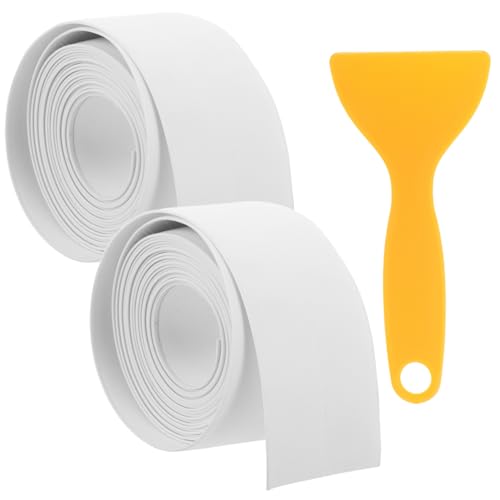 MUCKLILY 1 Pack Caulk Tape Easy to Use Self-Adhesive Sealing Strip for Shower Toilet Bath Tub Adhesive Caulking Strip Suitable for Walls Counters