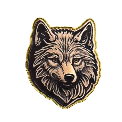 Image of Generic 1.5 inch inch Wolf Enamel Lapel Pin Jewelry | Wolf Brooches Pins for backpacks | Wolf Brooch Pin Button Buttons