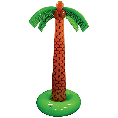 Tropical Multicolor Jumbo Inflatable Palm Tree Party Decor - 6' (1 Pc.) - Perfect for Pool Parties, Beach Events, & More