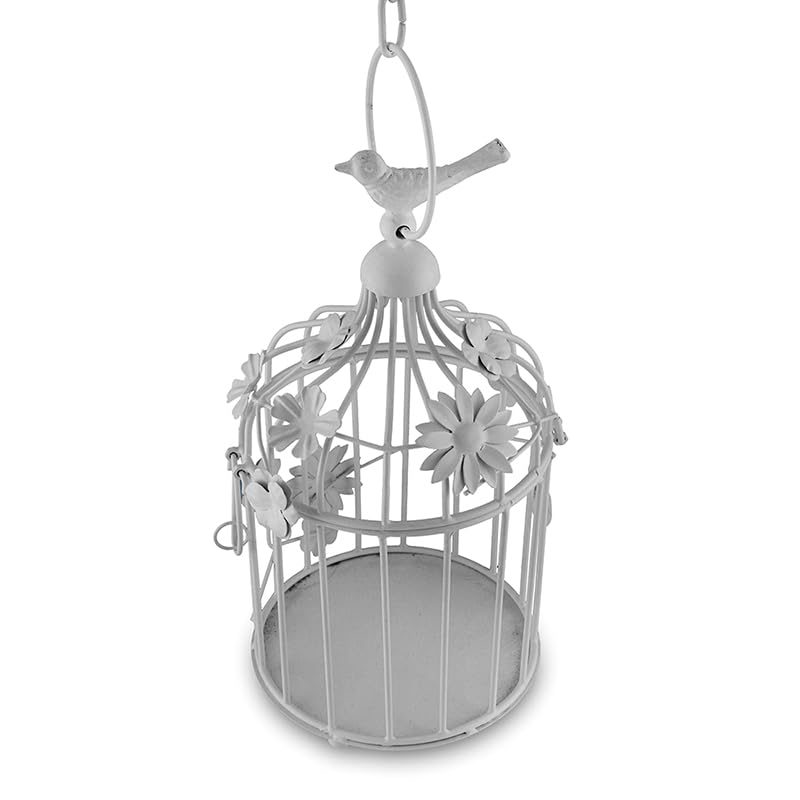 Image of Homesake Antique Lantern White Candle Hanging Cage Home Decor Items Candle Holder for Home Decoration | Vintage Chandelier, Living Room, Home, Bedroom,Hall Jhumar Lighting,Indoor Outdoor - Pack of
