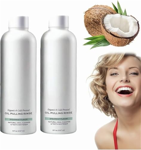 Whyte Oil Pulling – White Oil Pulling Rinse, Mouthwash with Organic Cold-Pressed Coconut, Natural Oral Cleanse & Teeth Whitener, Cleans Deeply Freshens Breath (2)