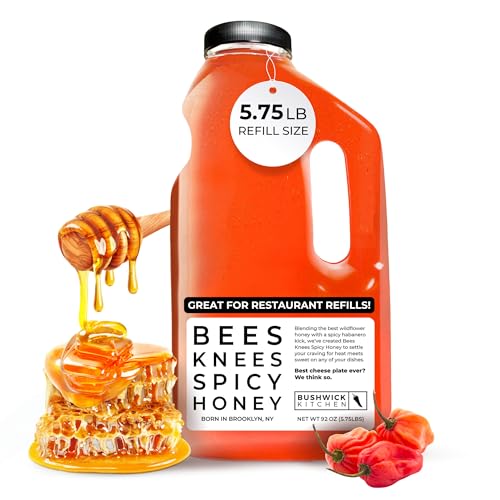 Bees Knees Spicy Hot Honey Bulk Bottle, Raw Honey for