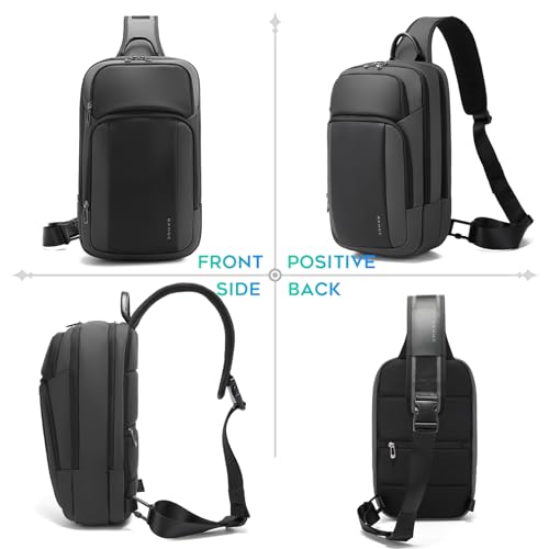 Image of BANGE Large Sling Bag for Men, Waterproof Crossbody Backpack for Men, Fashion Shoulder bags with Pad Compartment
