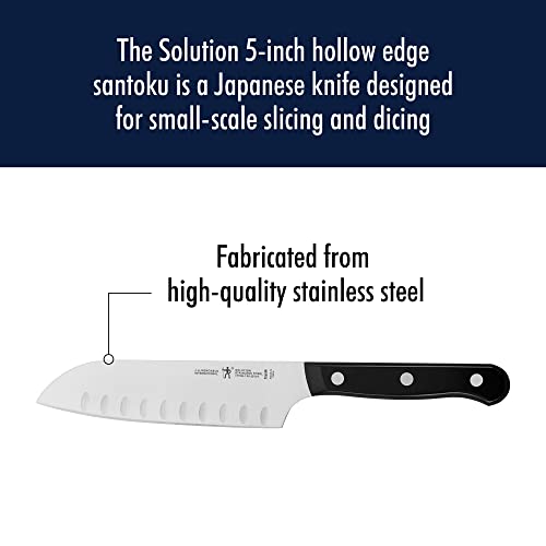 HENCKELS Solution Razor-Sharp Hollow Edge Santoku Knife 5-inch, German Engineered Informed by 100+ Years of Mastery - Image 2