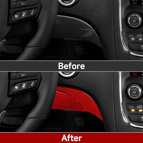 Image of Car Dashboard Cover Decals for 2011-2020 Dodge Durango Accessories Carbon Fiber Interior Stickers