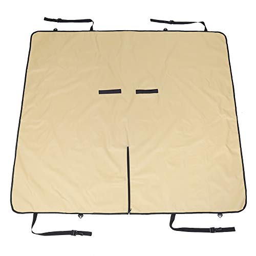 KTM Healthcare® Pet Car Seat Cover, Hammock Design Nonslip Seat Cover Pets Seat Covers with Adjustable Buckle for Car(Khaki, Black)