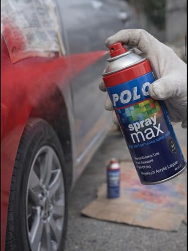 Image of Polo Spray Paint for Metal,Wood,Walls and Automotive Cars,Bikes(Multipurpose)|Quick Drying|Durable|400ml (Red)