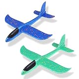 Maigendoo 2 Packs Large Airplane Toy, Foam Plane Gliders, Manual Throwing Foam Plane, Dual Flight Mo