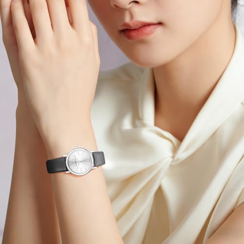 Image of HOLSTOUR Watches for Women Crystal Accented Fashion Watch with Leather Band Gifts for Women