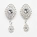 SCDZS Kristallbrosche aus herrlichem Strass-Anhänger-Knopf for Corsage-Mode-Hochzeitsschmuck (Color : Silver, Size : 25 * 60MM)